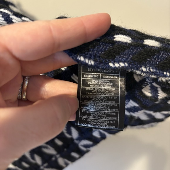 Cupcakes And Cashmere Sweater Knit Jacket Womens S Woven Fringe Tweed Boho Open - Picture 7 of 8